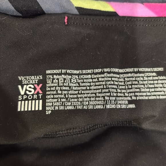 Victoria's Secret Kids Leggings - Pink, Blue, Yellow Stripes - Picture 5 of 5